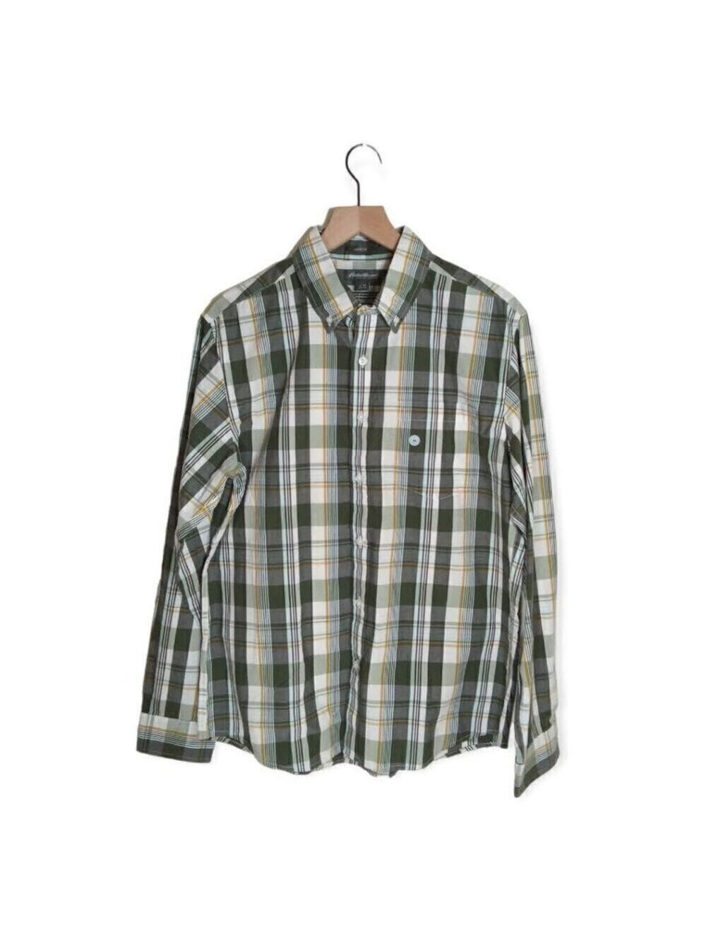 Eddie Bauer Long Sleeve Cotton Poplin Legend Wash Classic Fit Size M
